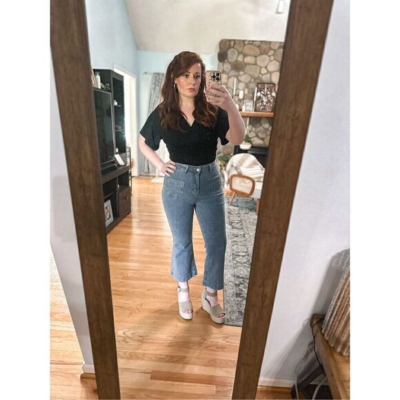 Denim cropped pants high rise - Picture 7 of 9